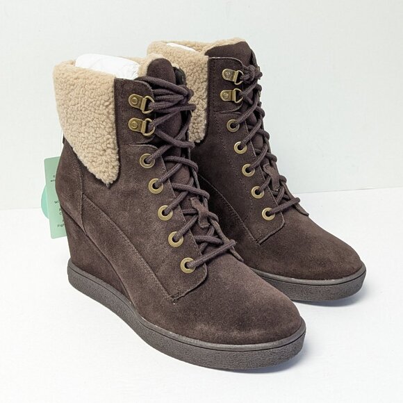 Easy Spirit Everett Wedge Booties, Brown, Women's 8.5 - Picture 1 of 9